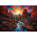 Sedona Sunset 1000 Piece Jigsaw Puzzle Trippy - for just $19.99! 