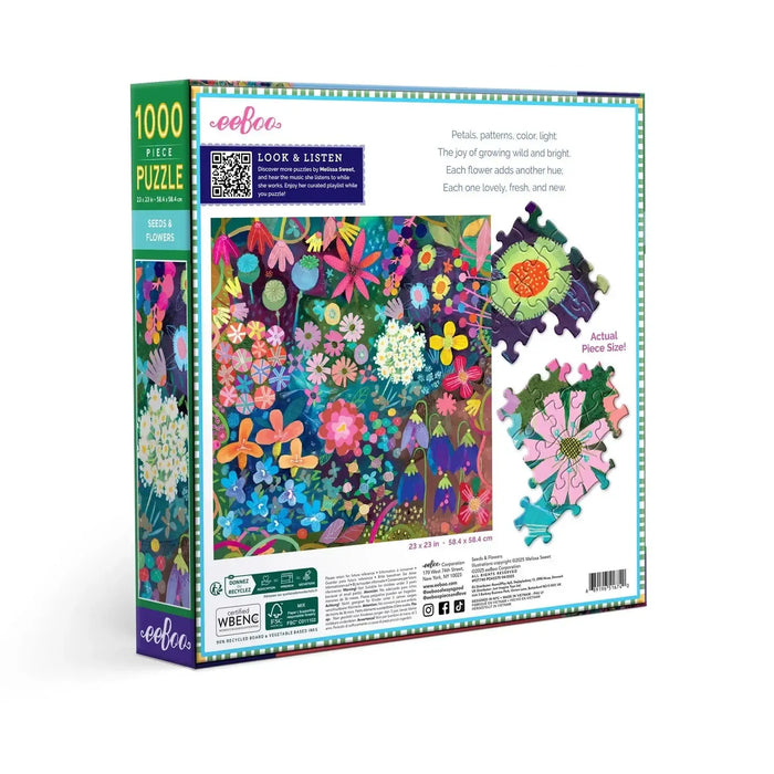 Seeds & Flowers 1000 Piece Jigsaw Puzzle eeBoo - for just $26.99! 