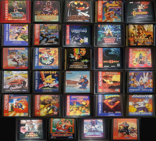 Sega Genesis Mega Drive Video Game Cartridges - for just $18.99! 
