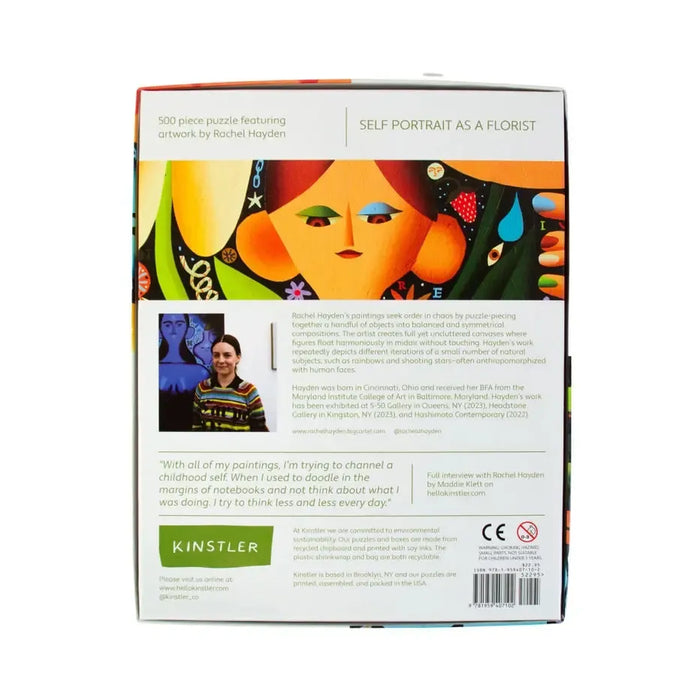 Self Portrait as a Florist by Rachel Hayden 500 Piece Jigsaw Puzzle Kinstler - for just $22.99! 