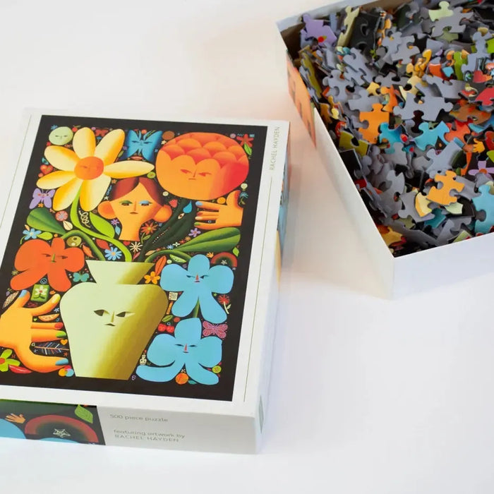 Self Portrait as a Florist by Rachel Hayden 500 Piece Jigsaw Puzzle Kinstler - for just $22.99! 