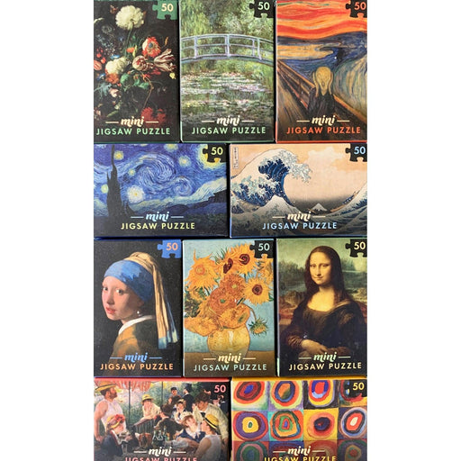 Set of 10 Mini Masterpieces 50 Piece Jigsaw Puzzles Professor Puzzle - for just $39.99! 