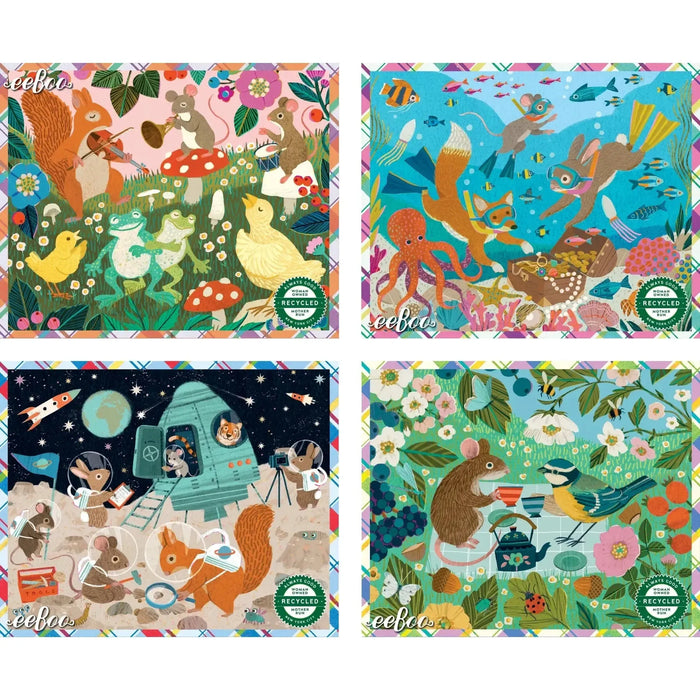 Set of 4 Victoria Ball 36 Piece Mini Jigsaw Puzzles eeBoo - for just $24.99! 