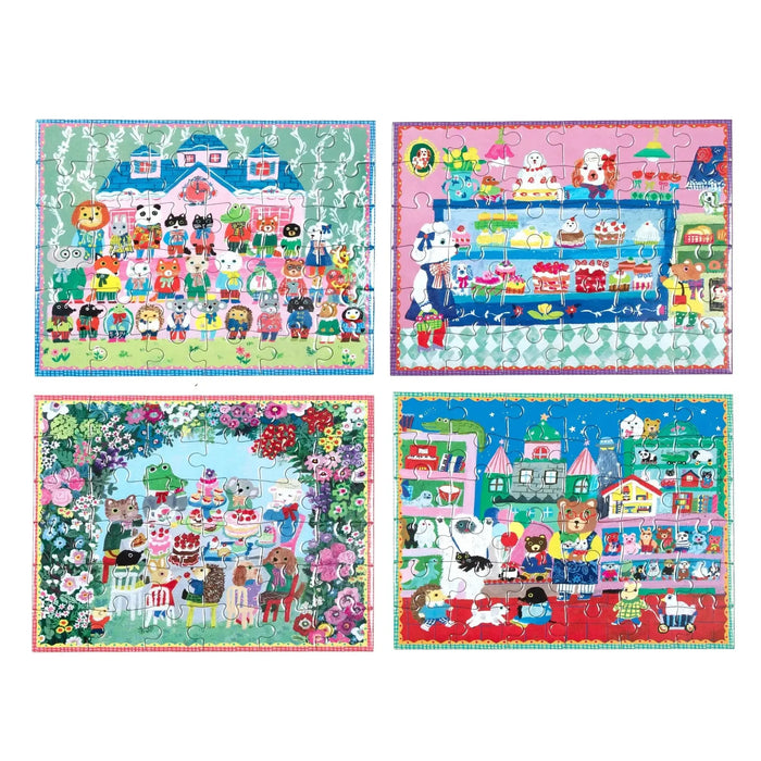 Set of 4 Yumi's 36 Piece Mini Jigsaw Puzzles eeBoo - for just $24.99! 