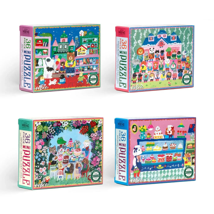 Set of 4 Yumi's 36 Piece Mini Jigsaw Puzzles eeBoo - for just $24.99! 