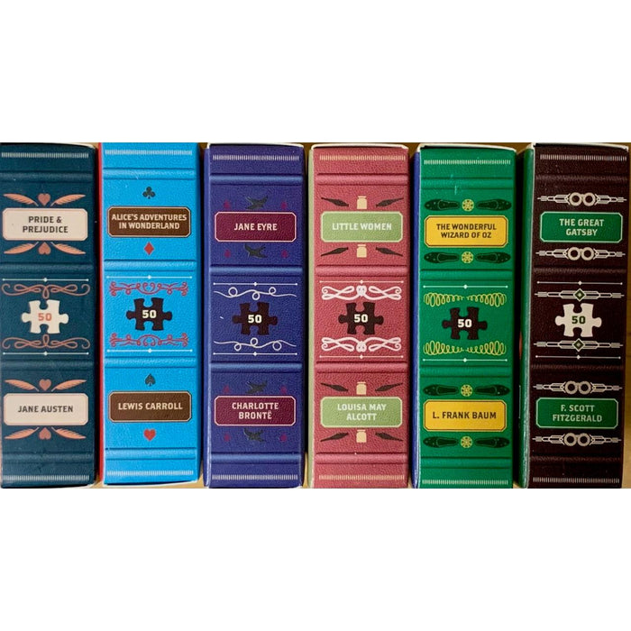 Set of 6 Mini Classic Book Covers 50 Piece Jigsaw Puzzles Professor Puzzle - for just $24.99! 