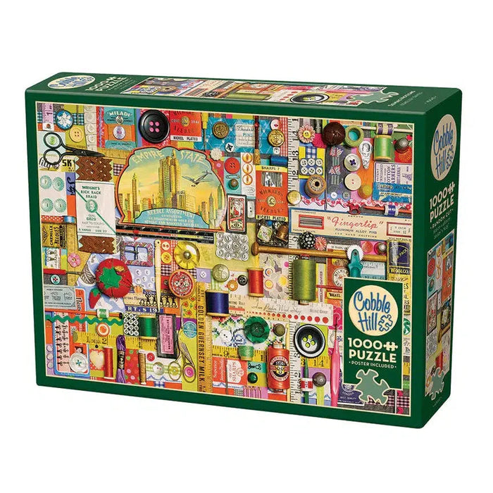 Sewing Notions 1000 Piece Jigsaw Puzzle Cobble Hill - for just $19.99! 