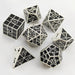Puzzle Cube: Shades of Gray - Metal 8 piece Dice Set - for just $54.99! 