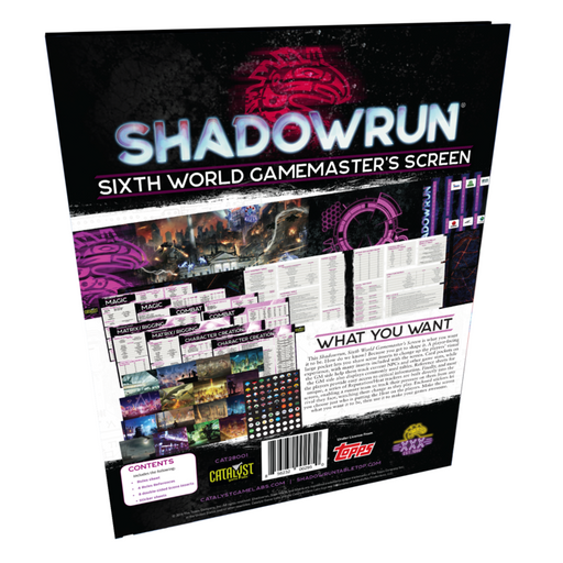Shadowrun: Sixth World Gamemaster's Screen - for just $19.99! 