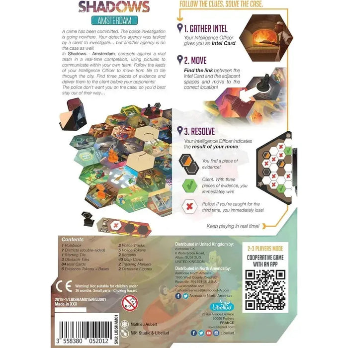 Shadows Amsterdam - Strategic Detective Tile Game - Libellud - for just $29.99! 