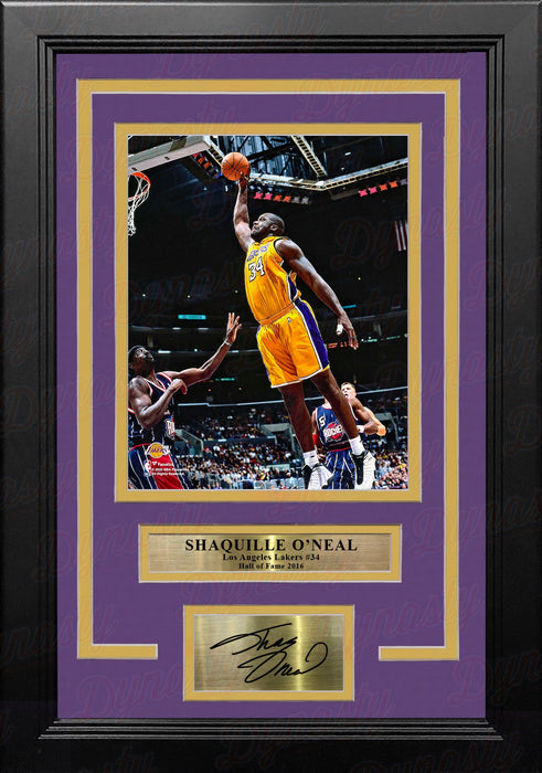 Shaquille O'Neal v. Rockets Los Angeles Lakers 8x10 Framed Basketball Photo with Engraved Autograph - for just $79.99! 