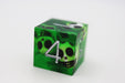 Sharp Edge Resin RPG Dice Set - Green Skulls - for just $49.99! 