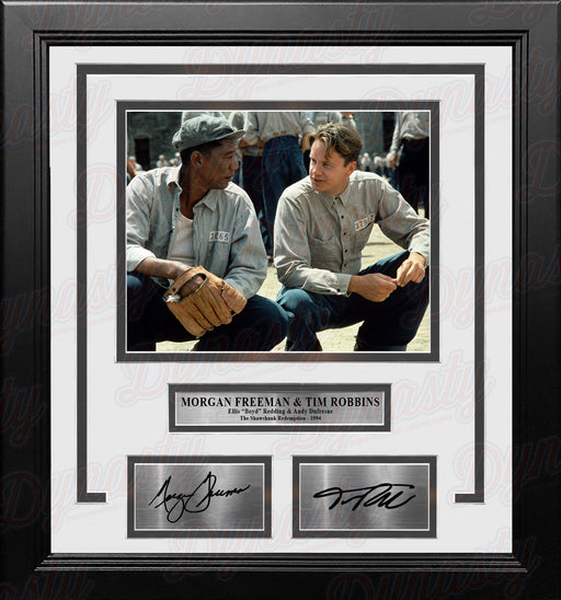 Morgan Freeman & Tim Robbins Shawshank Redemption 8" x 10" Framed Photo with Engraved Autographs - for just $79.99! 