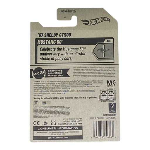 Hot Wheels '67 Shelby GT500 - Mustang 60 Series 3/5 - for just $1.99! 