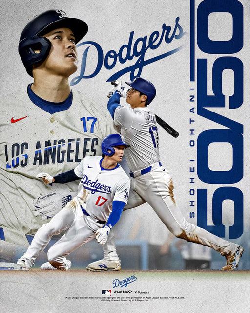Shohei Ohtani 50-50 Season Record Los Angeles Dodgers 8" x 10" Baseball Collage Photo - for just $9.99! 