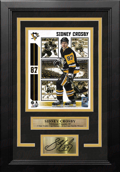 Sidney Crosby Pittsburgh Penguins 8" x 10" Framed Hockey Collage Photo with Engraved Autograph - for just $79.99! 