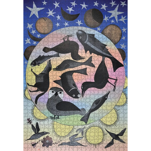 Siilavut, Nunavut by Kenojuak Ashevak 1000 Piece Jigsaw Puzzle Pomegranate - for just $24.99! 