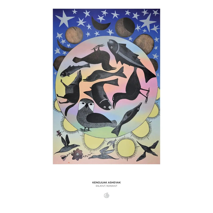 Siilavut, Nunavut by Kenojuak Ashevak 1000 Piece Jigsaw Puzzle Pomegranate - for just $24.99! 