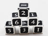 6 piece Metal D6's - Black and Silver - for just $29.99! 