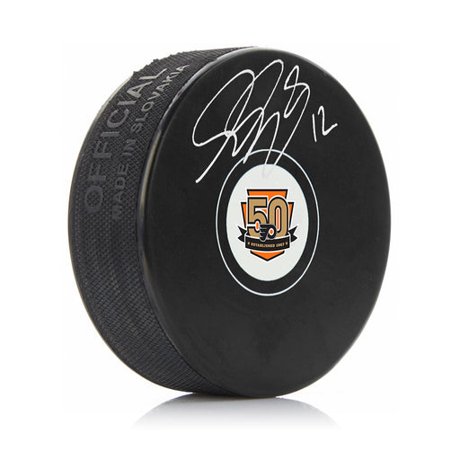 Simon Gagne Autographed Philadelphia Flyers 50th Anniversary Hockey Puck - for just $59.99! 