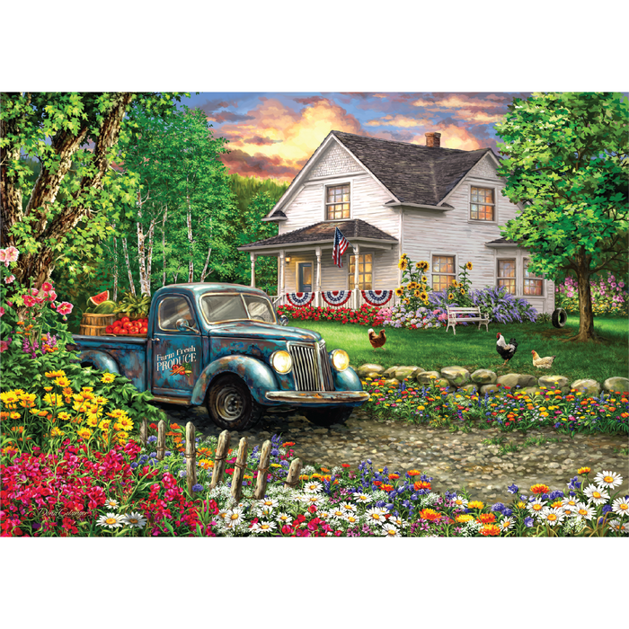 Simpler Times 500 Piece Jigsaw Puzzle in Shaped Box Springbok - for just $10.99! 