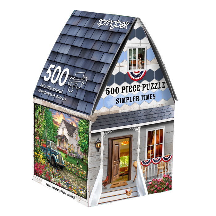 Simpler Times 500 Piece Jigsaw Puzzle in Shaped Box Springbok - for just $10.99! 