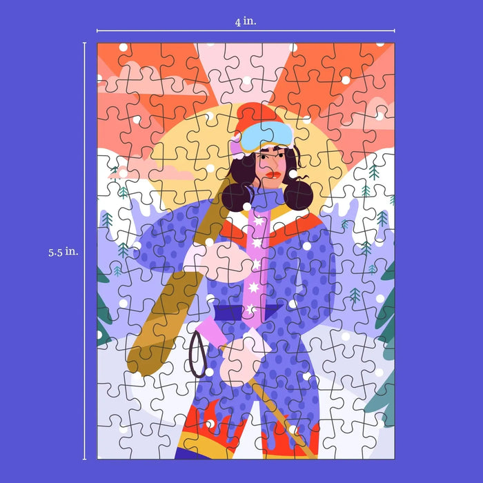 Ski Ya Later 99 Piece Mini Jigsaw Puzzle Puzzledly - for just $9.99! 