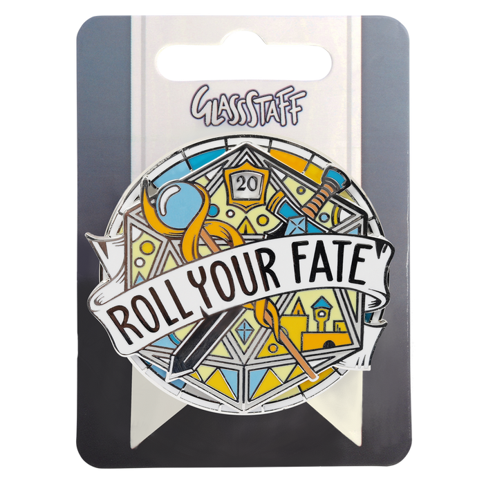 Enamel Pin: Roll Your Fate D20 Large Spinner - for just $14.99! 
