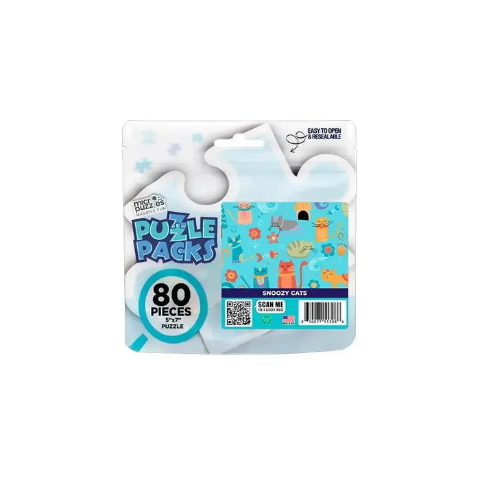 Snoozy Cats 80 Piece Mini Jigsaw Puzzle Micro Puzzles - for just $9.99! 