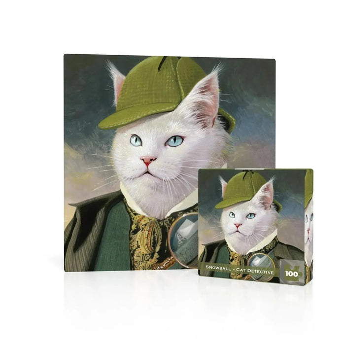 Snowball - Cat Detective 100 Piece Mini Jigsaw Puzzle NYPC - for just $11.99! 