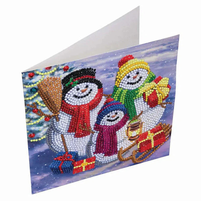 Snowman Family Crystal Art Card Kit Craft Buddy - for just $7.99! 