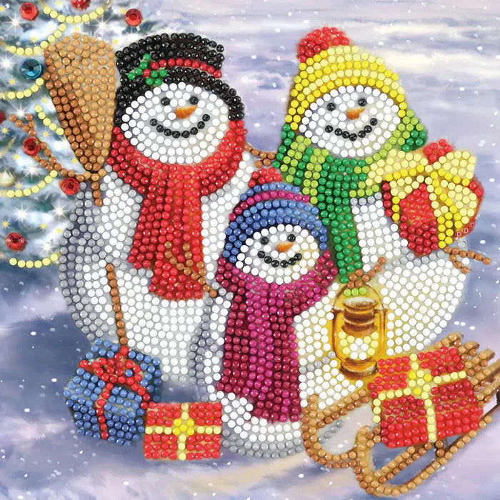 Snowman Family Crystal Art Card Kit Craft Buddy - for just $7.99! 