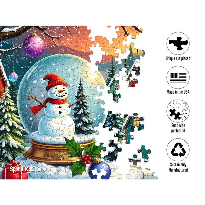 Snowman Snow Globe 1000 Piece Jigsaw Puzzle Springbok - for just $19.99! 