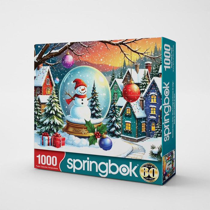 Snowman Snow Globe 1000 Piece Jigsaw Puzzle Springbok - for just $19.99! 