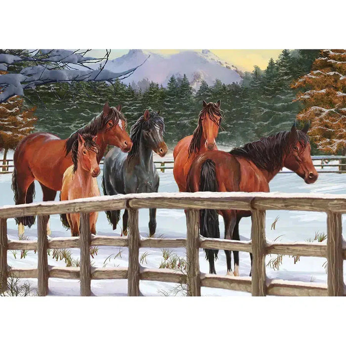 Snowy Pasture 35 Piece Tray Jigsaw Puzzle Cobble Hill - for just $9.99! 