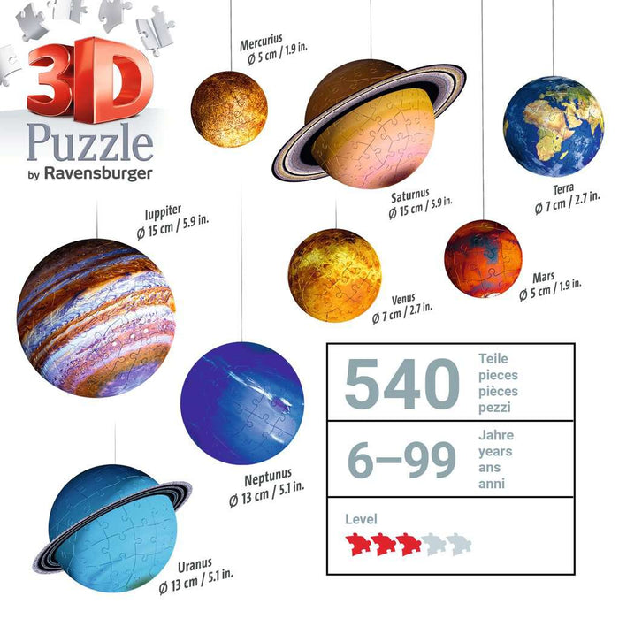 Solar System 540 Piece 3D Jigsaw Puzzle Ravensburger - for just $59.99! 