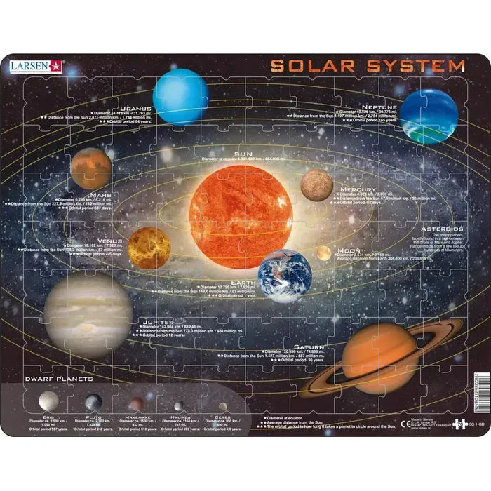 Solar System 70 Piece Tray Jigsaw Puzzle Larsen - for just $11.99! 