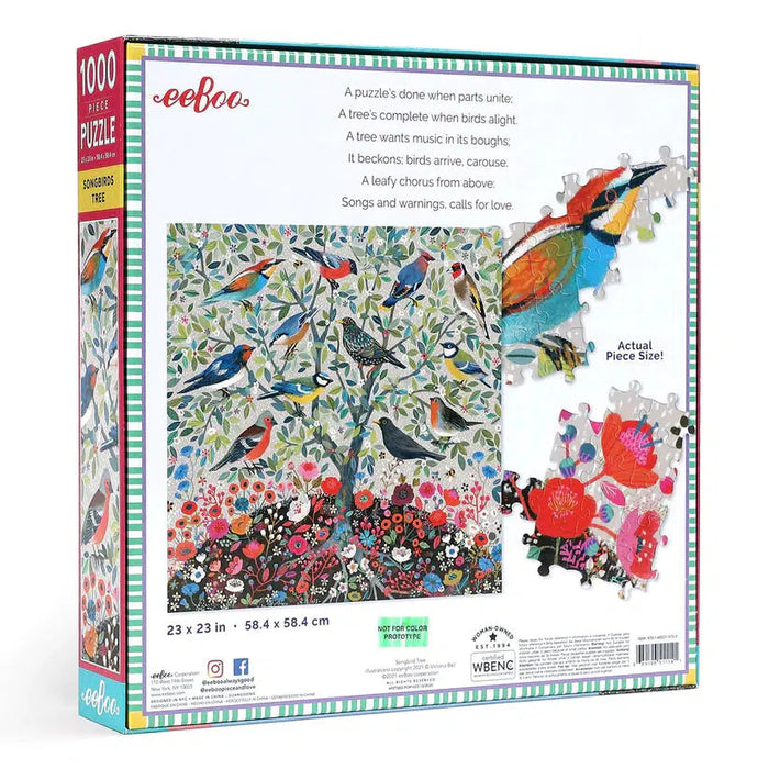 Songbirds Tree 1000 Piece Jigsaw Puzzle eeBoo - for just $26.99! 