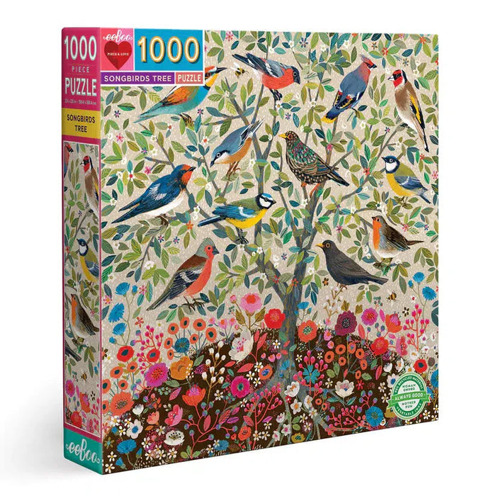 Songbirds Tree 1000 Piece Jigsaw Puzzle eeBoo - for just $26.99! 