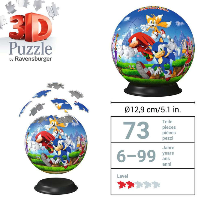 Sonic the Hedgehog Ball 73 Piece 3D Jigsaw Puzzle Ravensburger - for just $19.99! 