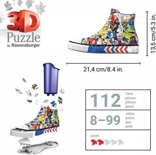 Sonic the Hedgehog Sneaker 112 Piece 3D Jigsaw Puzzle Ravensburger - for just $19.99! 