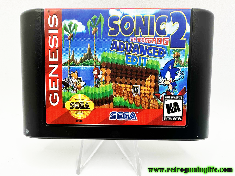 Sonic the Hedgehog 2 Advanced Edit Sega Genesis Video Game Cart - for just $19.99! 