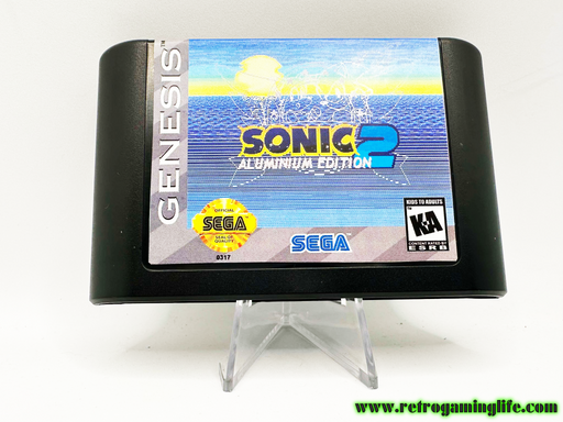Sonic 2 Aluminium Edition Sega Genesis Reproduction Video Game Cart - for just $19.99! 