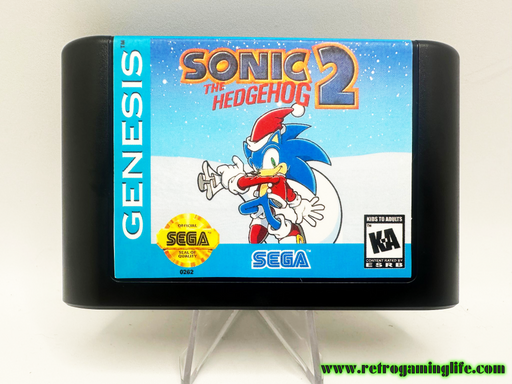 Sonic 2 Christmas Edition Sega Genesis Repro Game Cart - for just $19.99! 