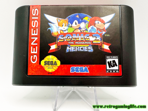 Sonic 2 Heroes Sega Genesis Reproduction Video Game Cart - for just $19.99! 