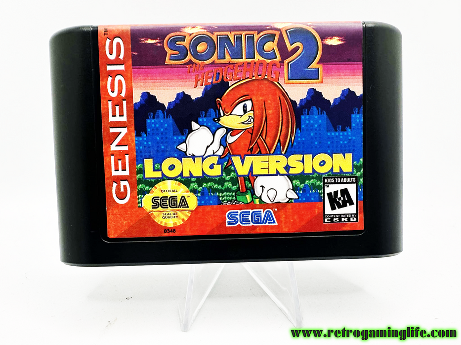 Sonic the Hedgehog 2 Long Version Knuckles Edition Sega Genesis Video Game Cart - for just $19.99! 