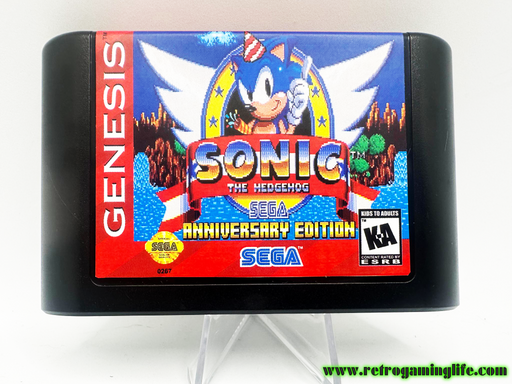Sonic the Hedgehog – Sega Genesis Reproduction Cart (Anniversary Edition) - for just $19.99! 