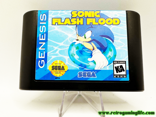 Sonic Flash Flood Sega Genesis Reproduction Video Game Cart - for just $19.99! 
