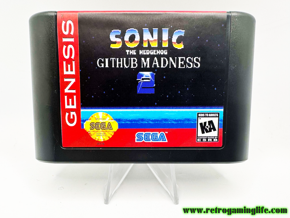 Sonic Github Madness 2 Sega Genesis Video Game Cart - for just $19.99! 