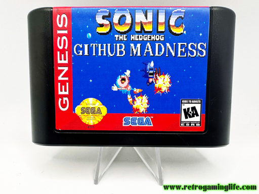 Sonic Github Madness Sega Genesis Video Game Cart - for just $19.99! 